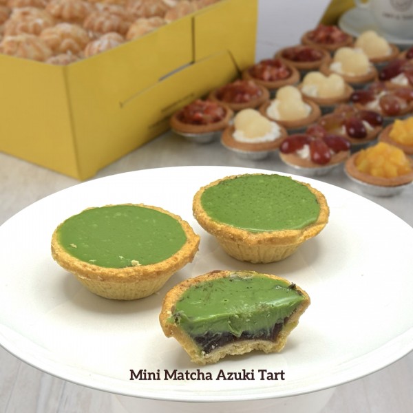 Mini Matcha Azuki Tarts (Box of 16) [3 Working Days Required]